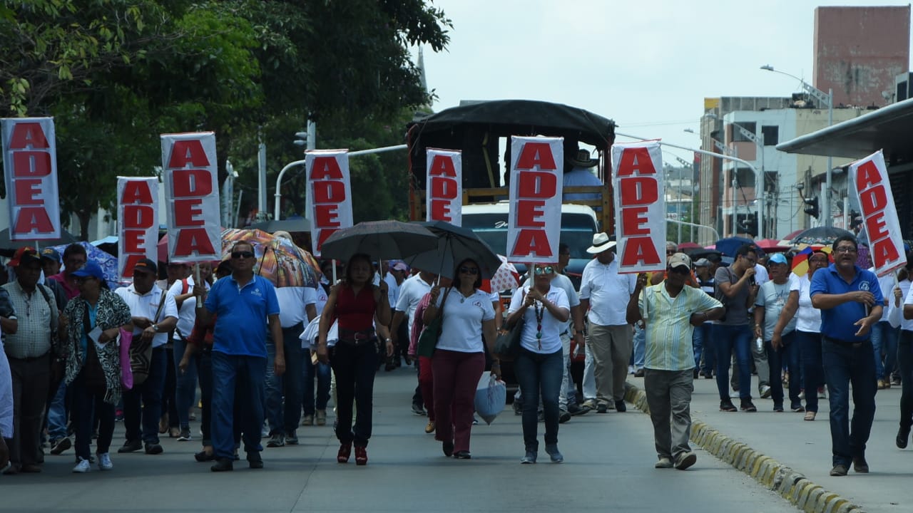 Los docentes se unieron para protestar por recortes presupuestales.