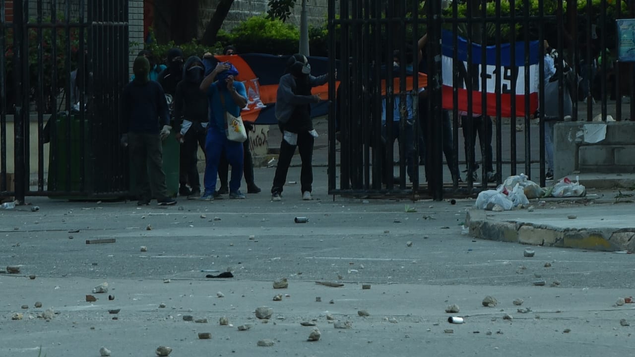 Protesta en la Universidad del Atlántico. 
