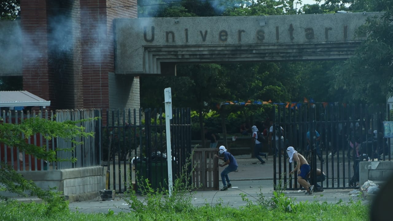 Protesta en la Universidad del Atlántico. 