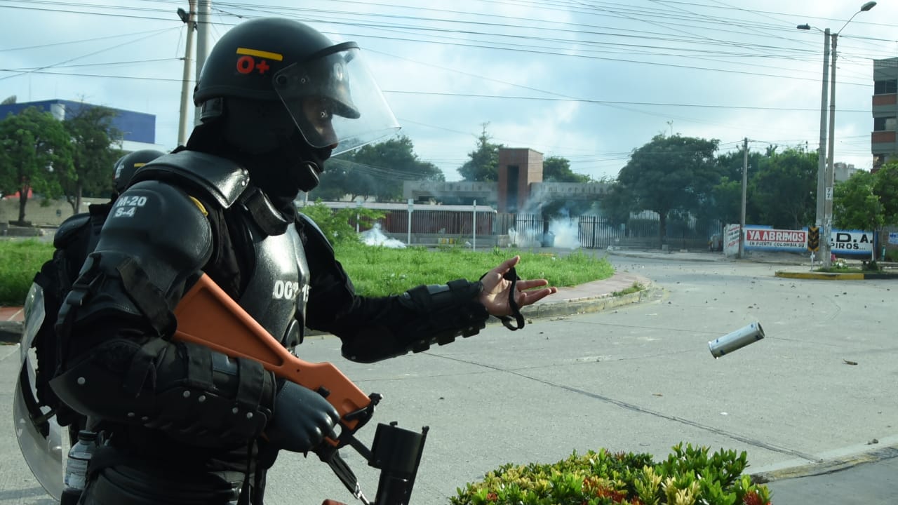 Protesta en la Universidad del Atlántico. 