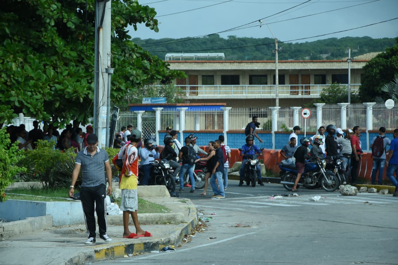 Protesta en la Universidad del Atlántico. 