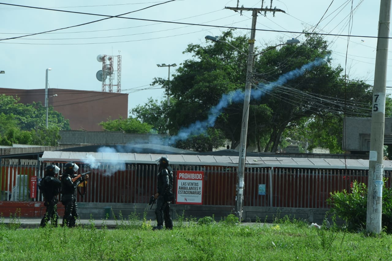 Protesta en la Universidad del Atlántico. 