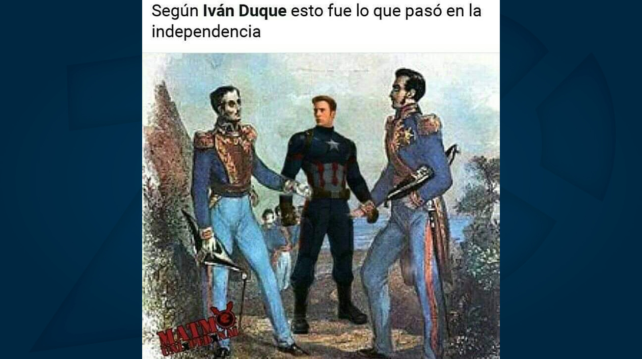 Memes alusivos al error histórico del Presidente Iván Duque.