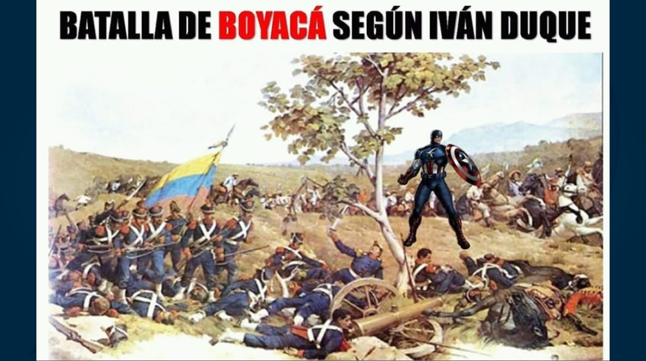 Memes alusivos al error histórico del Presidente Iván Duque.