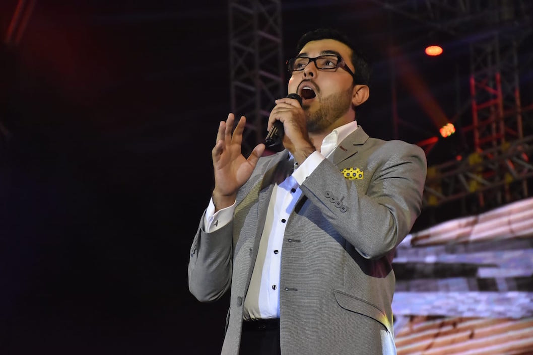 Eduardo Escolar durante su presentación.