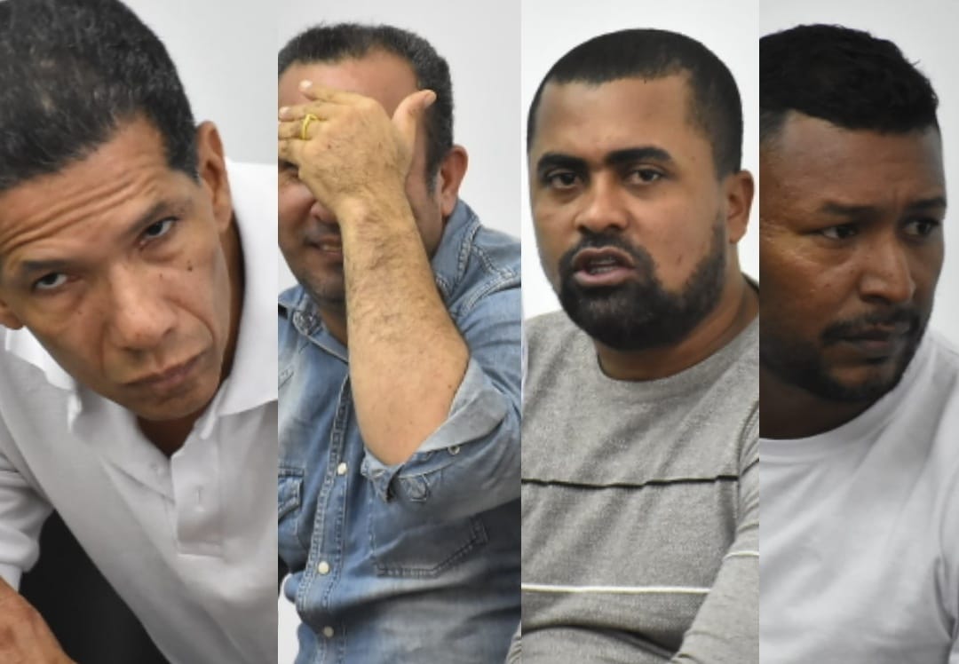 Los imputados en el caso del secuestro del empresario Fito Acosta.