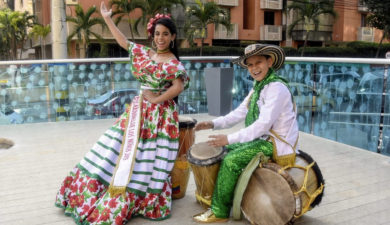 Isabella Sofía Chacón Ruiz y César Andrés De la Hoz Padilla,Reyes del Carnaval de los Niños 2019.