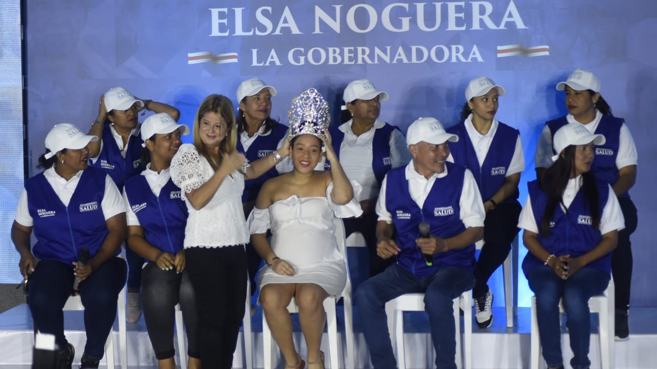 Elsa Noguera en la presentación del Plan de Salud para el Atlántico.