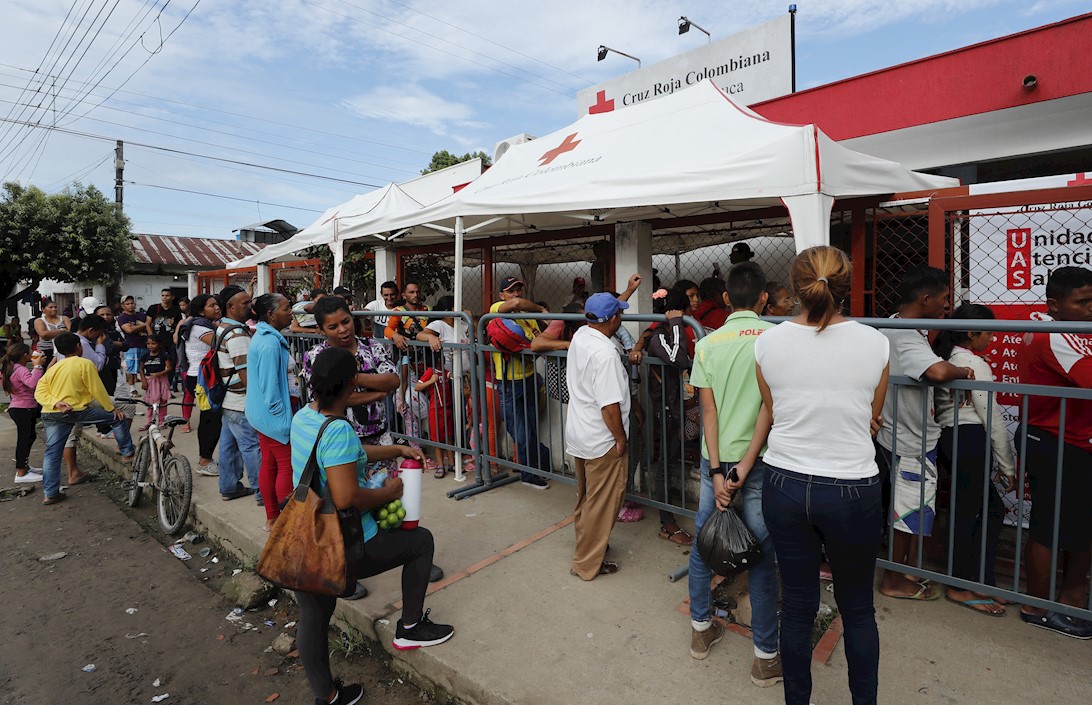 Refugio médico para venezolanos en Arauca.