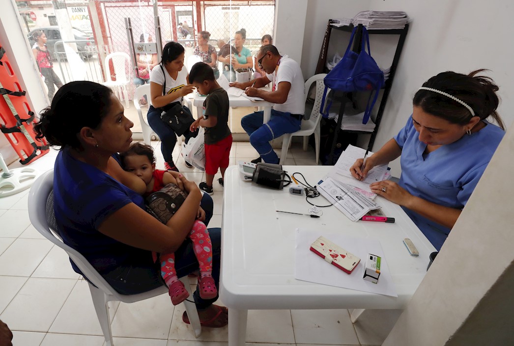 Refugio médico para venezolanos en Arauca.