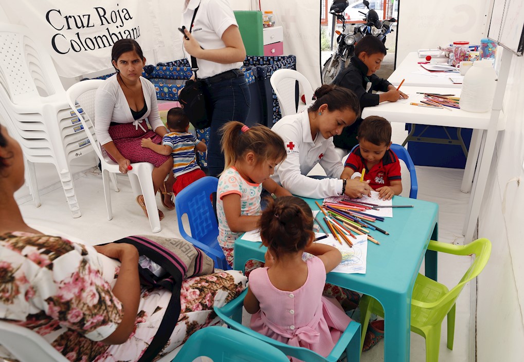 Refugio médico para venezolanos en Arauca.
