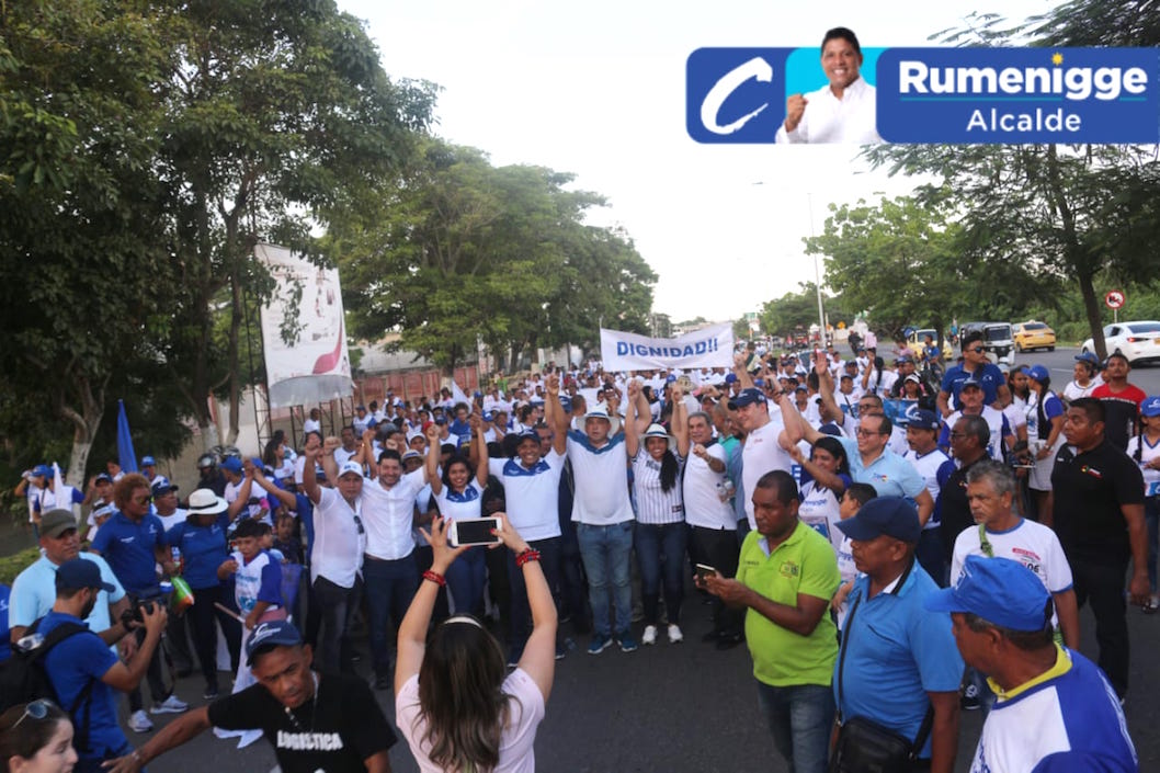 La caminata recorrió diferentes sectores de Malambo.