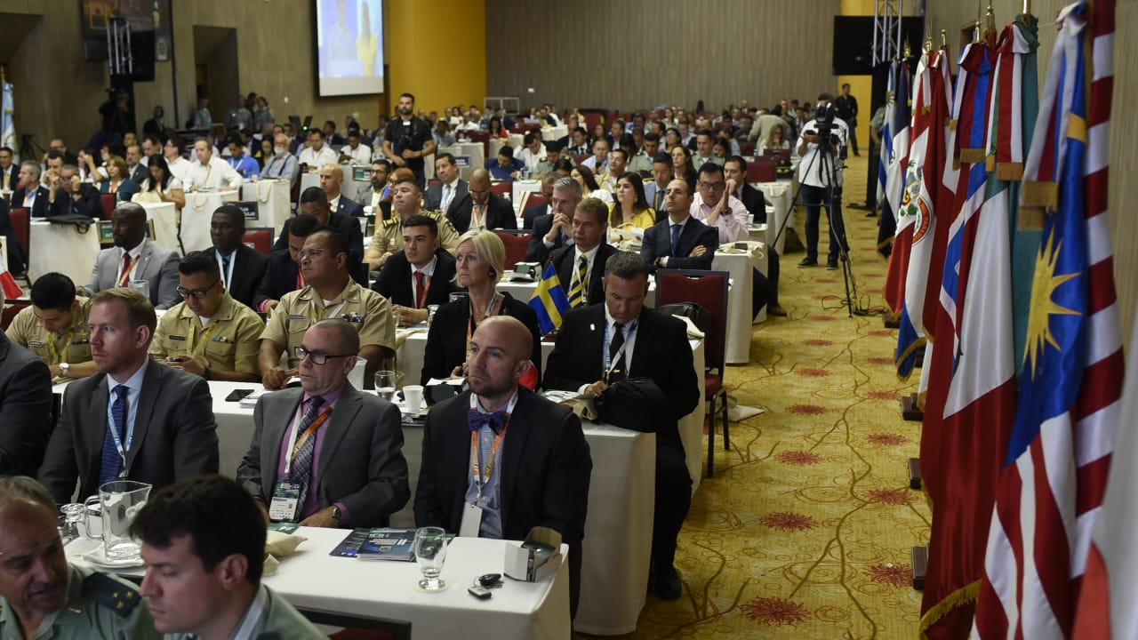 Los asistentes al Congreso de Policía.