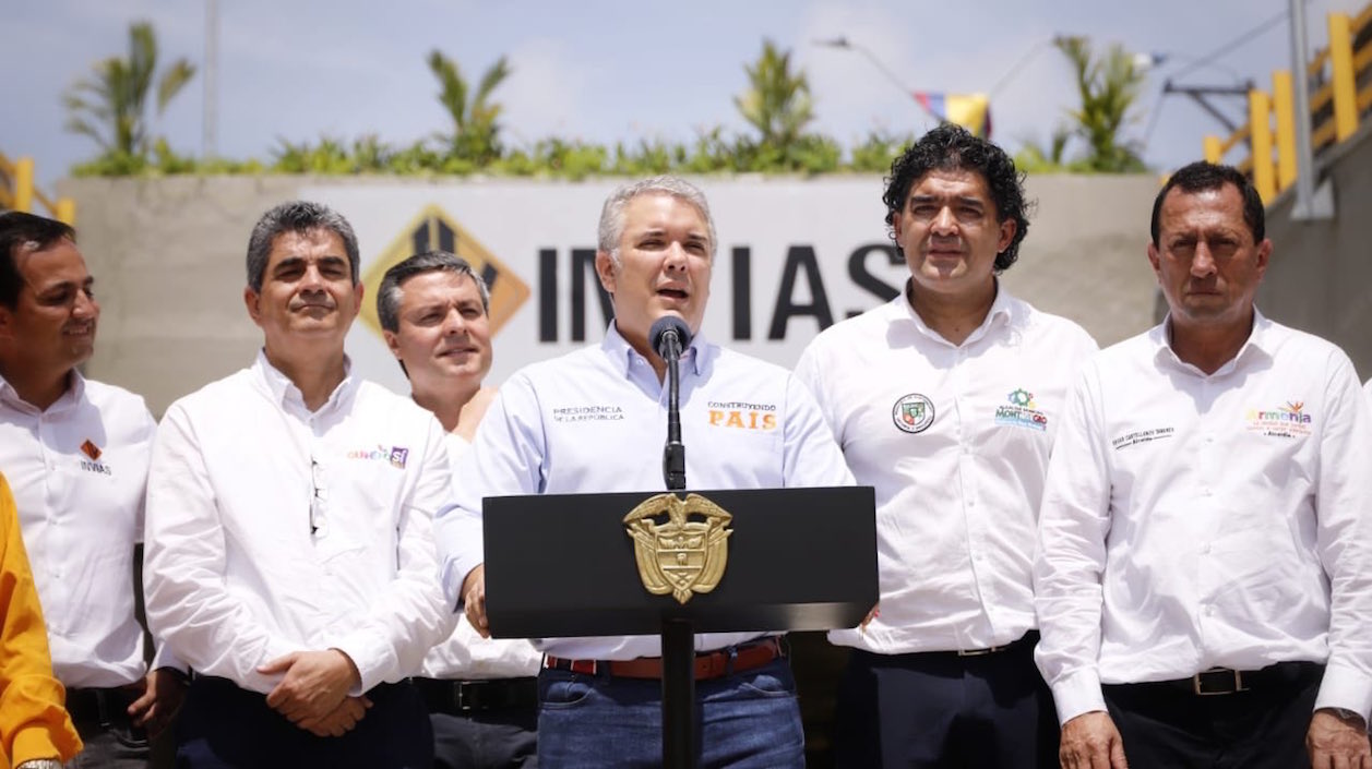 El Presidente Iván Duque durante el acto de inauguración.