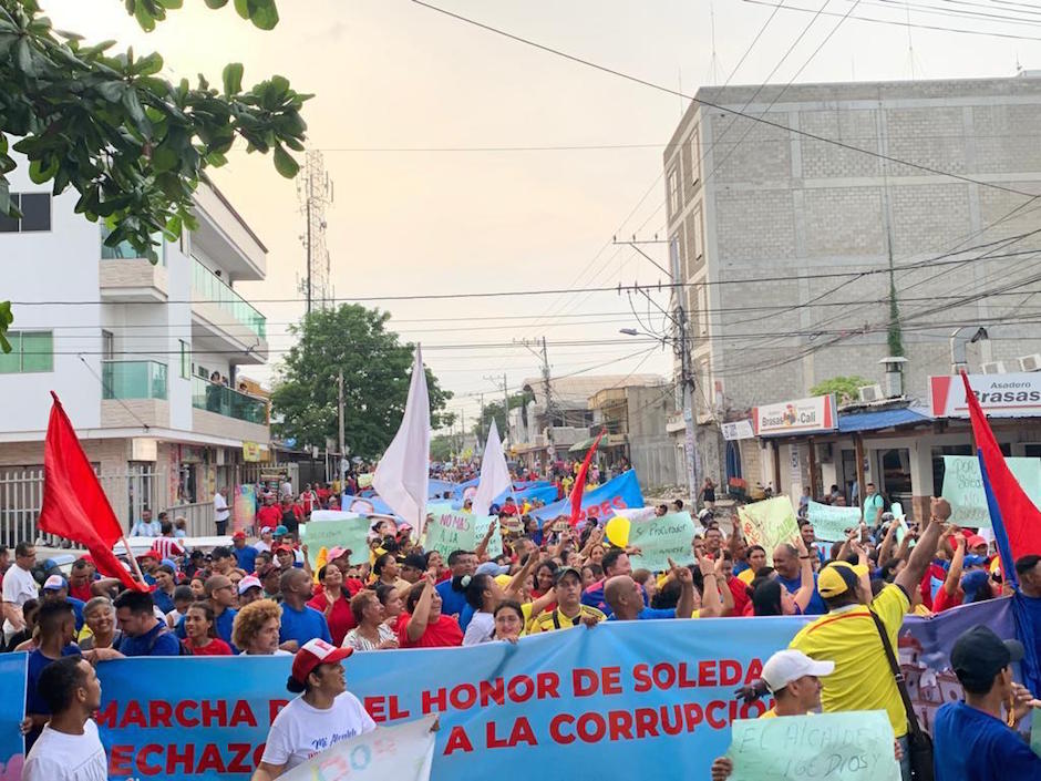 Soledeños consideraron la marcha como una muestra para defender el honor.