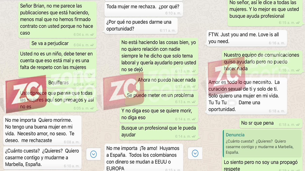 Chat suministrados por la periodista a este medio.