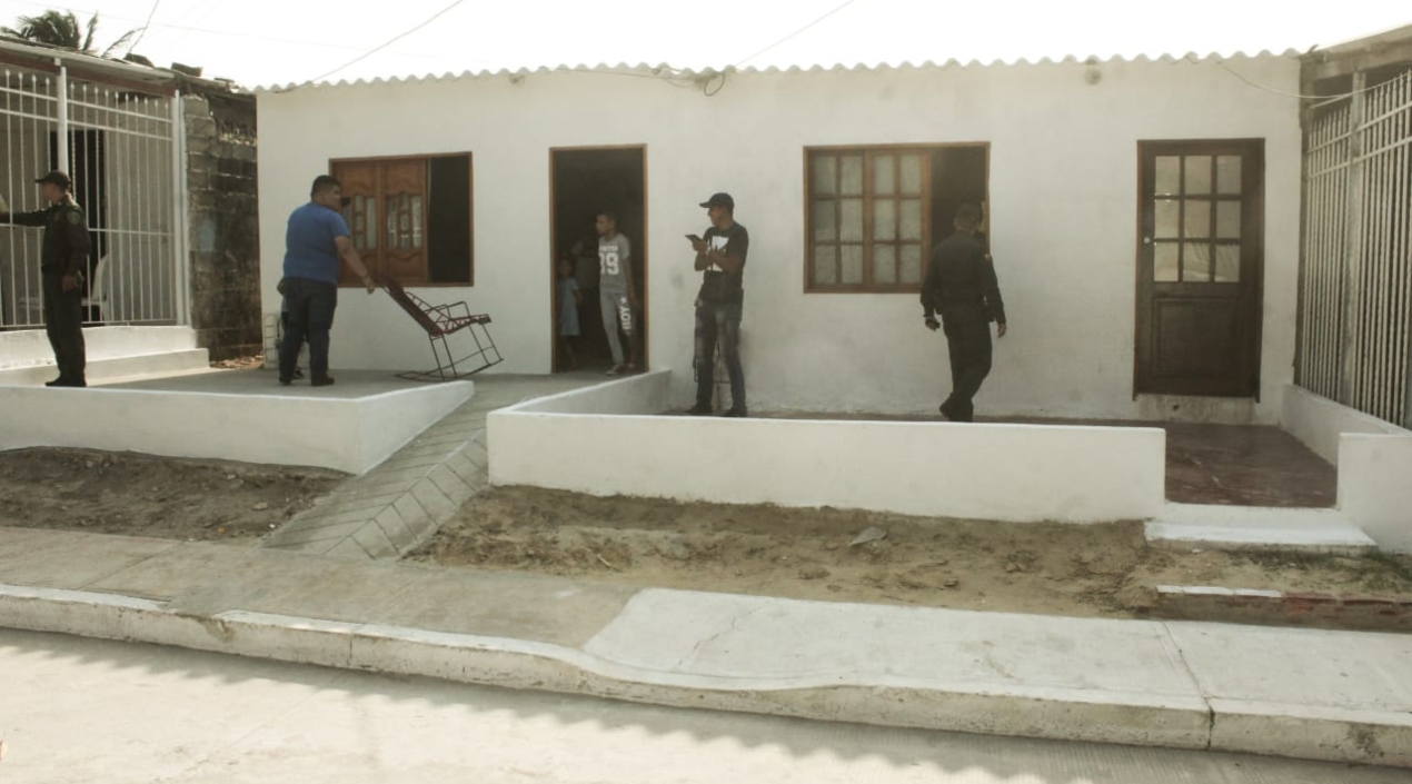 Rampa de acceso construída en la vivienda del patrullero.