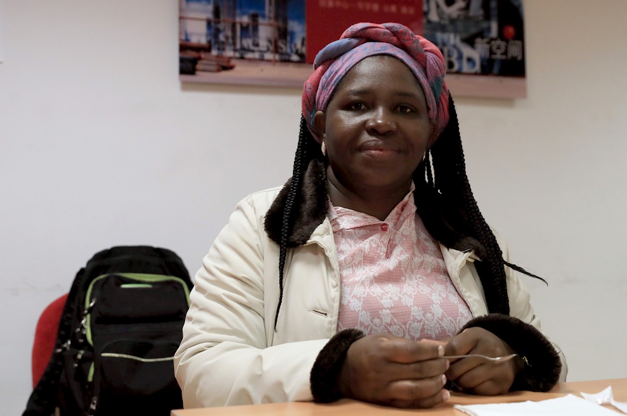 La líder afrocolombiana Clemencia Carabalí en una rueda de prensa en Madrid, afirmó que "la implementación del Acuerdo de Paz ha sido lento".