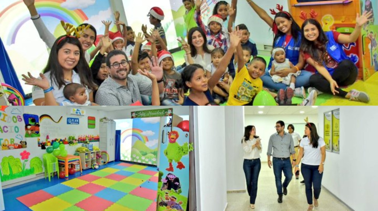 La Primera Dama, Katia Nule y el secretario de Gobierno, Clemente Fajardo, junto a los niños migrantes.