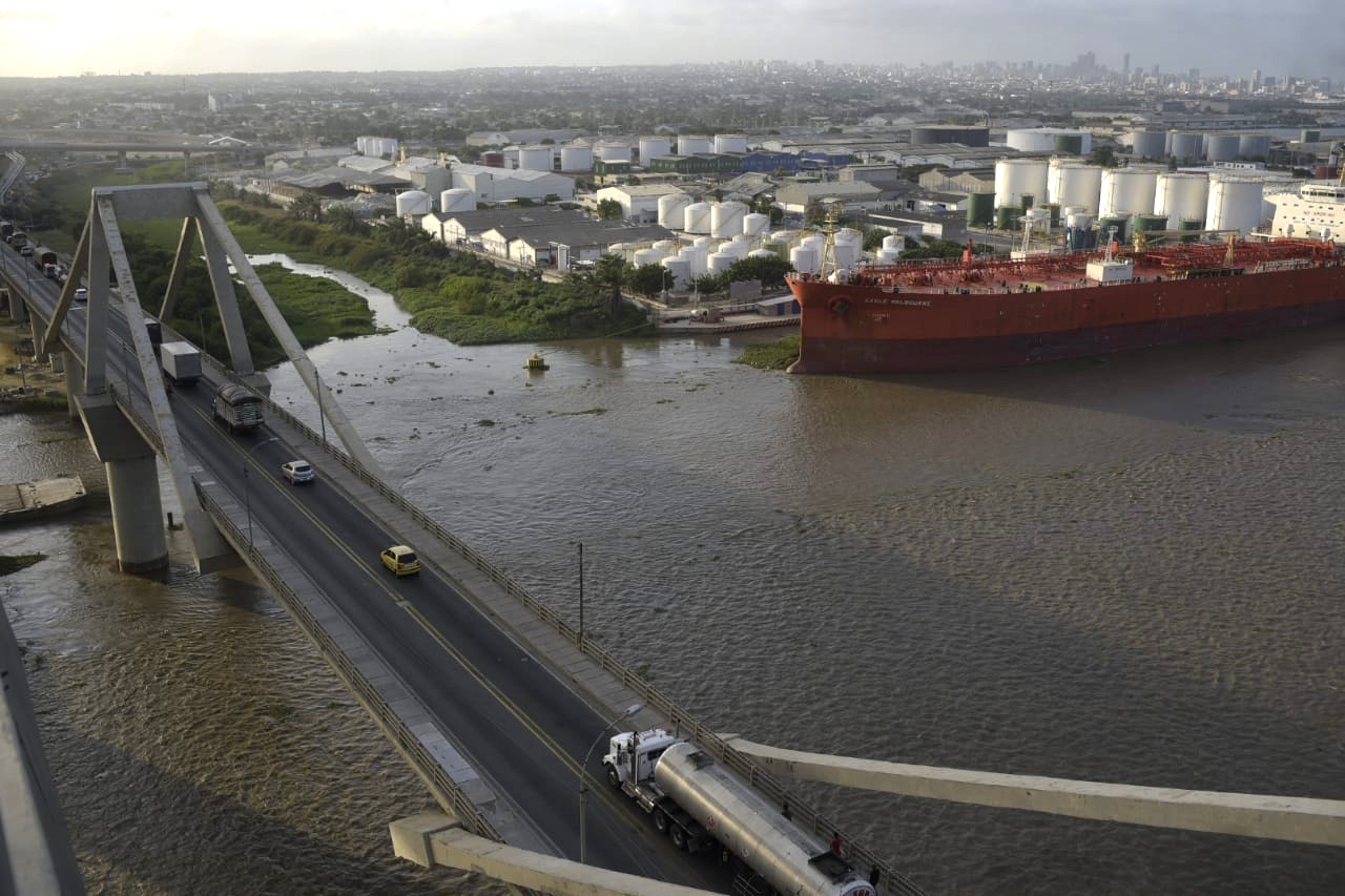 Imagen desde el nuevo Puente Pumarejo.