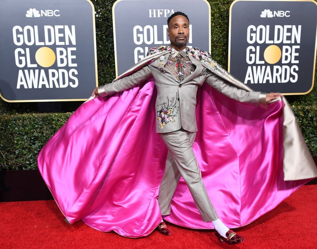 El actor Billy Porter en la alfombra roja de los premios Golden Globe 2019.