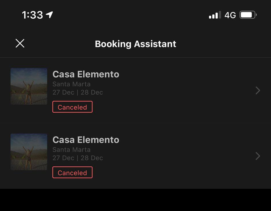 Cancelación de las reservas a turistas, en la plataforma de Booking.