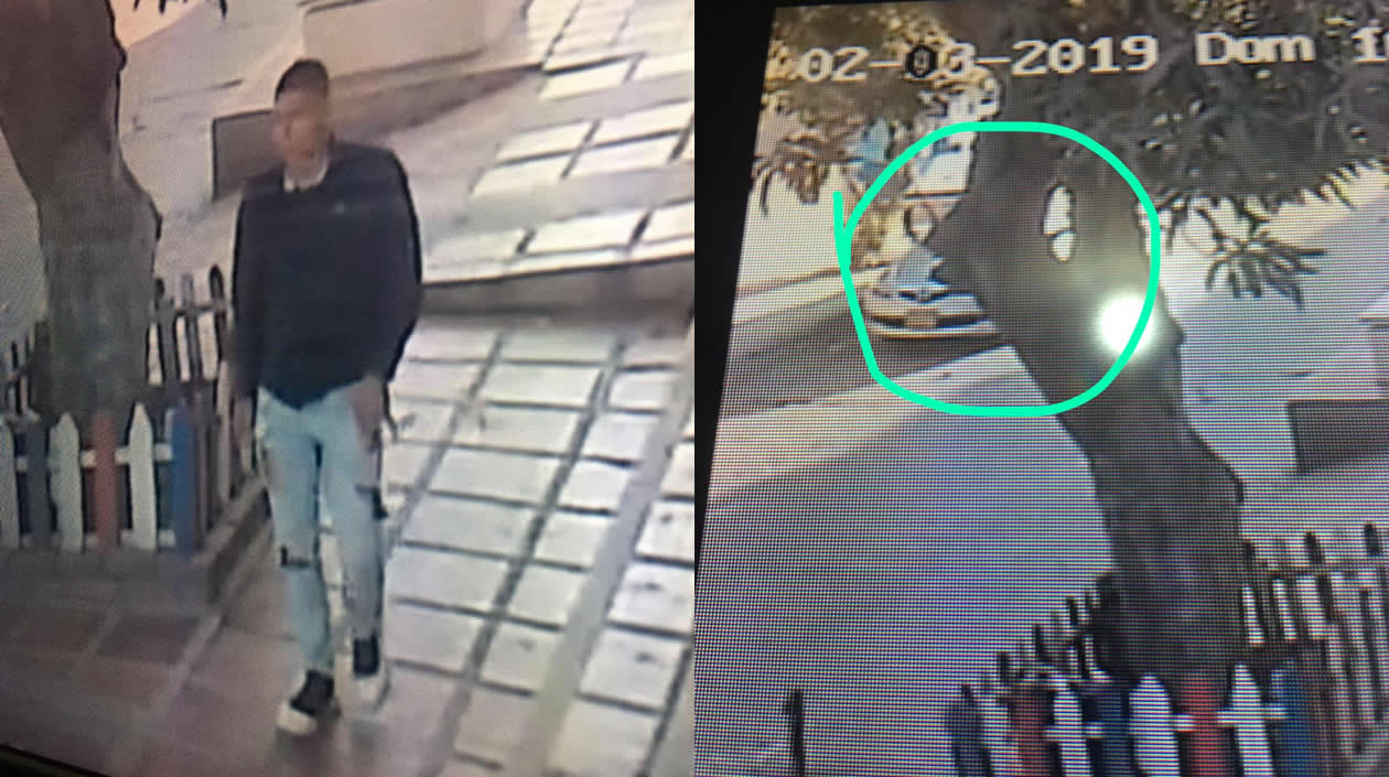 Cortesía Imágen del presunto tercer delincuente y del vehículo en que huyeron.