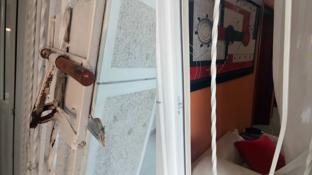 Cortesía Rejas y cerrojos violentados.