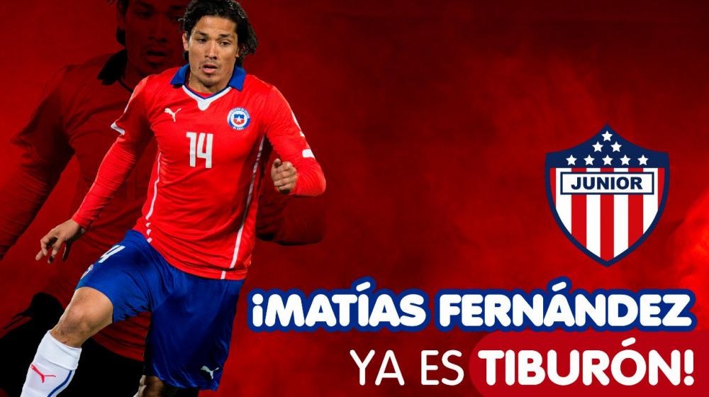 Matías Fernández llegará este miércoles a Barranquilla.