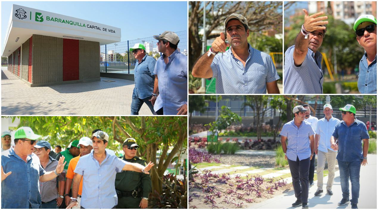 Alcalde Char durante el recorrido en Bosques del Norte.