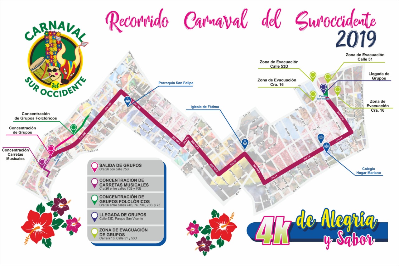 Mapa del recorrido.