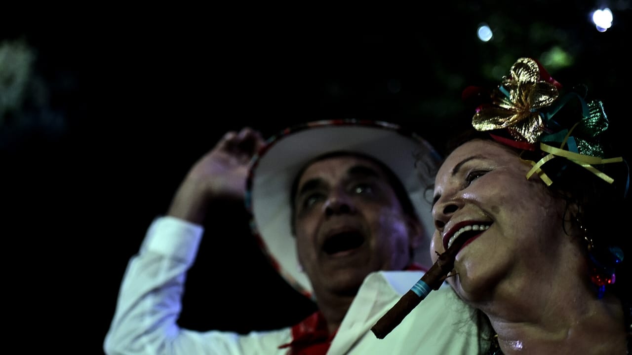 Rueda de la cumbia en la Noche de Tambó.