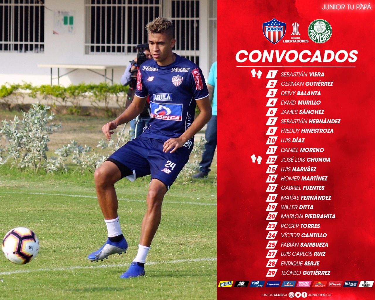 @JuniorClubSA Concentrados Junior vs. Palmeiras.