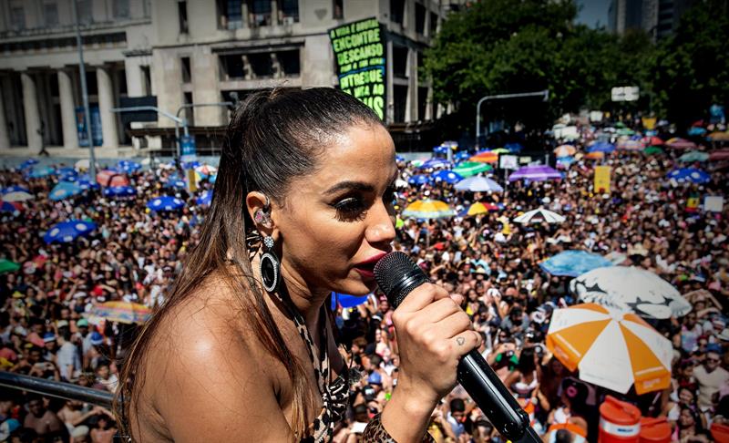 La cantante Anitta en el Carnaval de Sao Paulo.