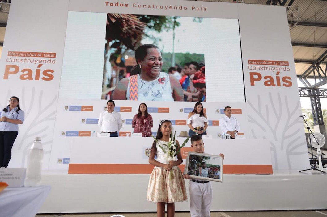 El homenaje póstumo durante el Taller Construyendo Pais.