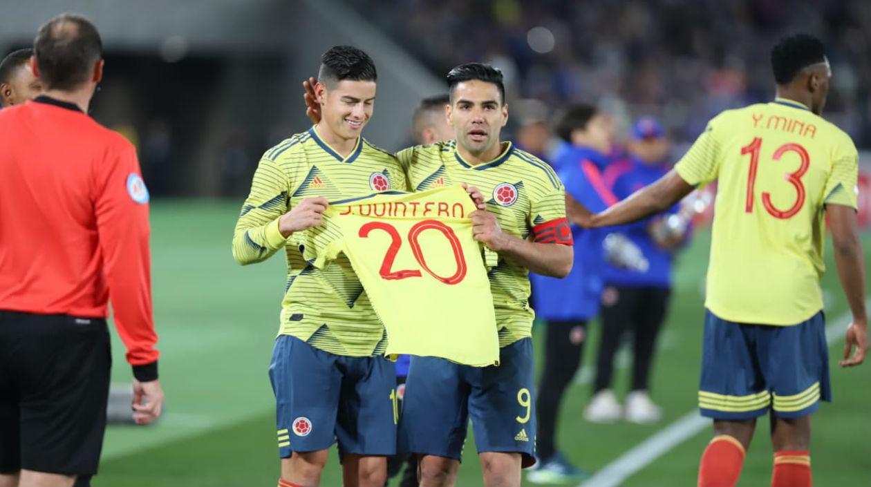 El equipo dedicó el gol al lesionado Juan Fernando Quintero. 
