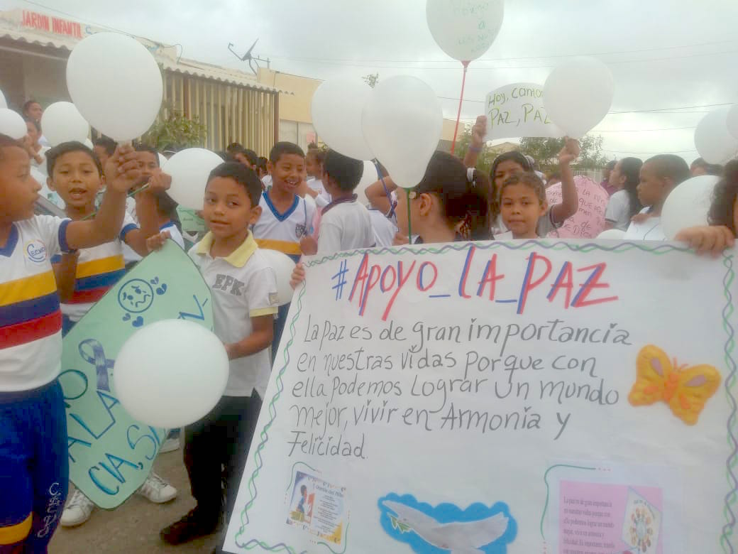 Niños participaron del plantó que busca justicia para el crimen de Salomé.