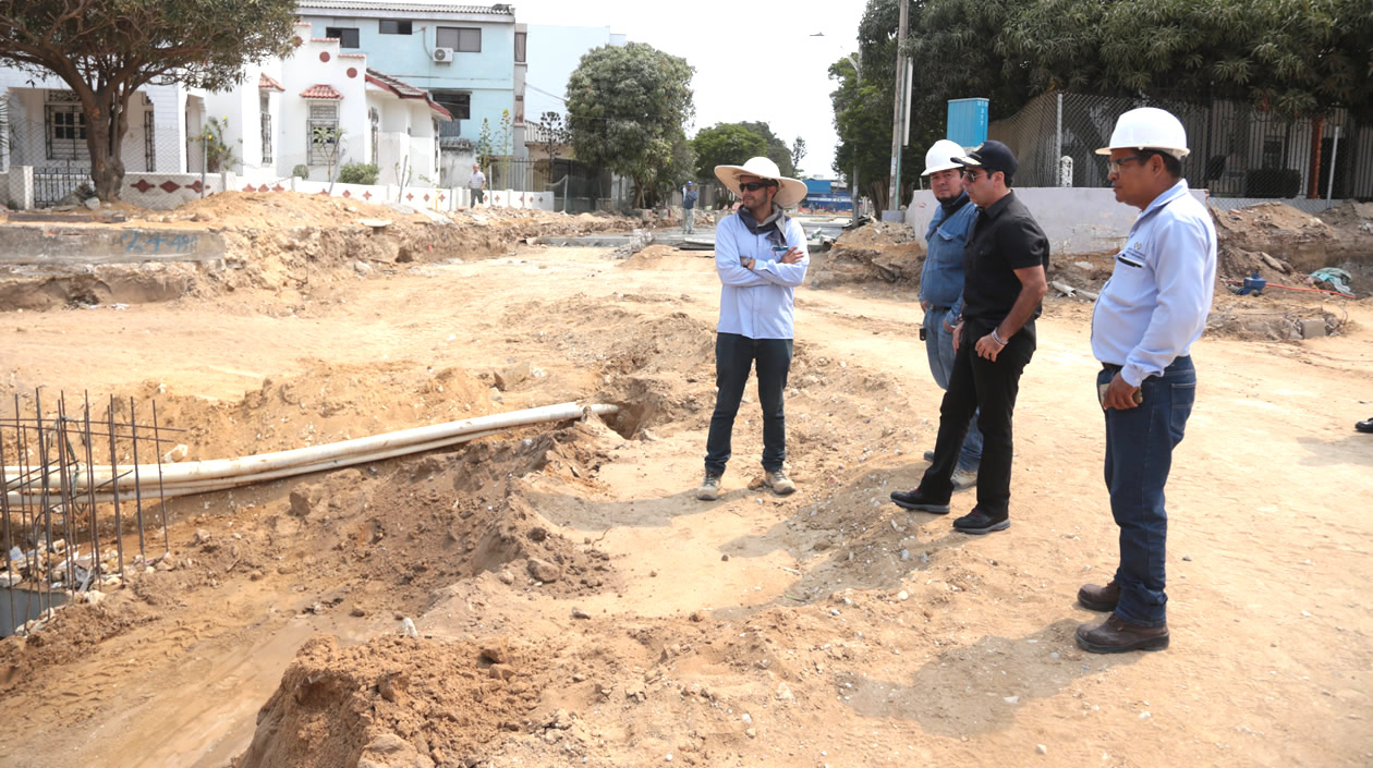 Los trabajos se concentran en la construcción de los recaudadores de agua.