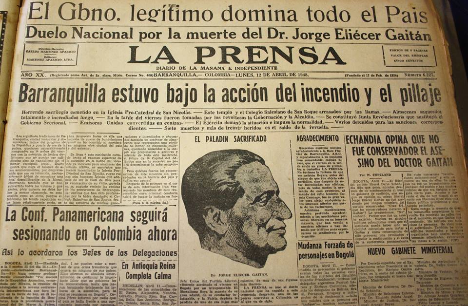 Portada del diario La Prensa.