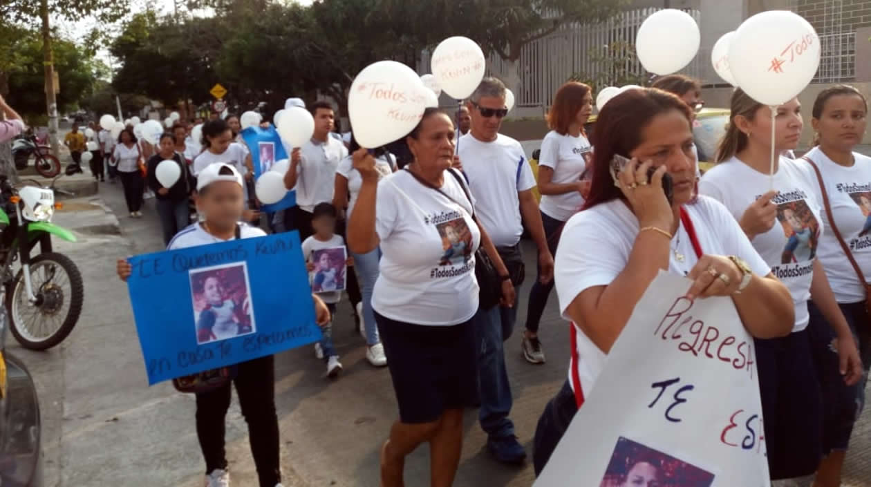 Suministrada. Marcha realizada por familiares de Kevin para pedir su pronta aparición.