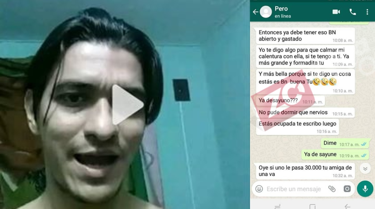 Jorge Armando Rodríguez Ayala y uno de las conversaciones con la mamá de la niña de 11 años.