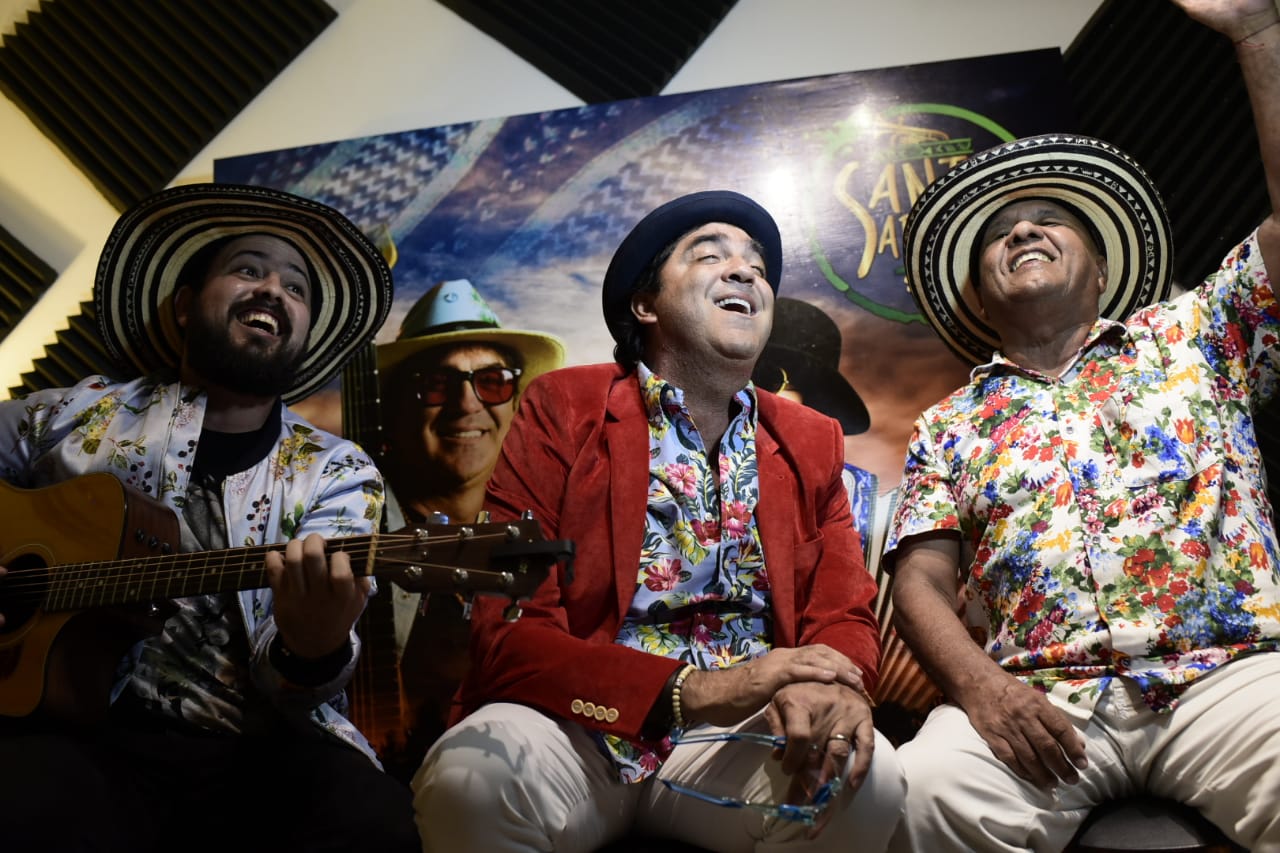 Integrantes del Grupo Santa Sabana Miche Molina, Juan Kamel Janna y Julio Molina Acero.