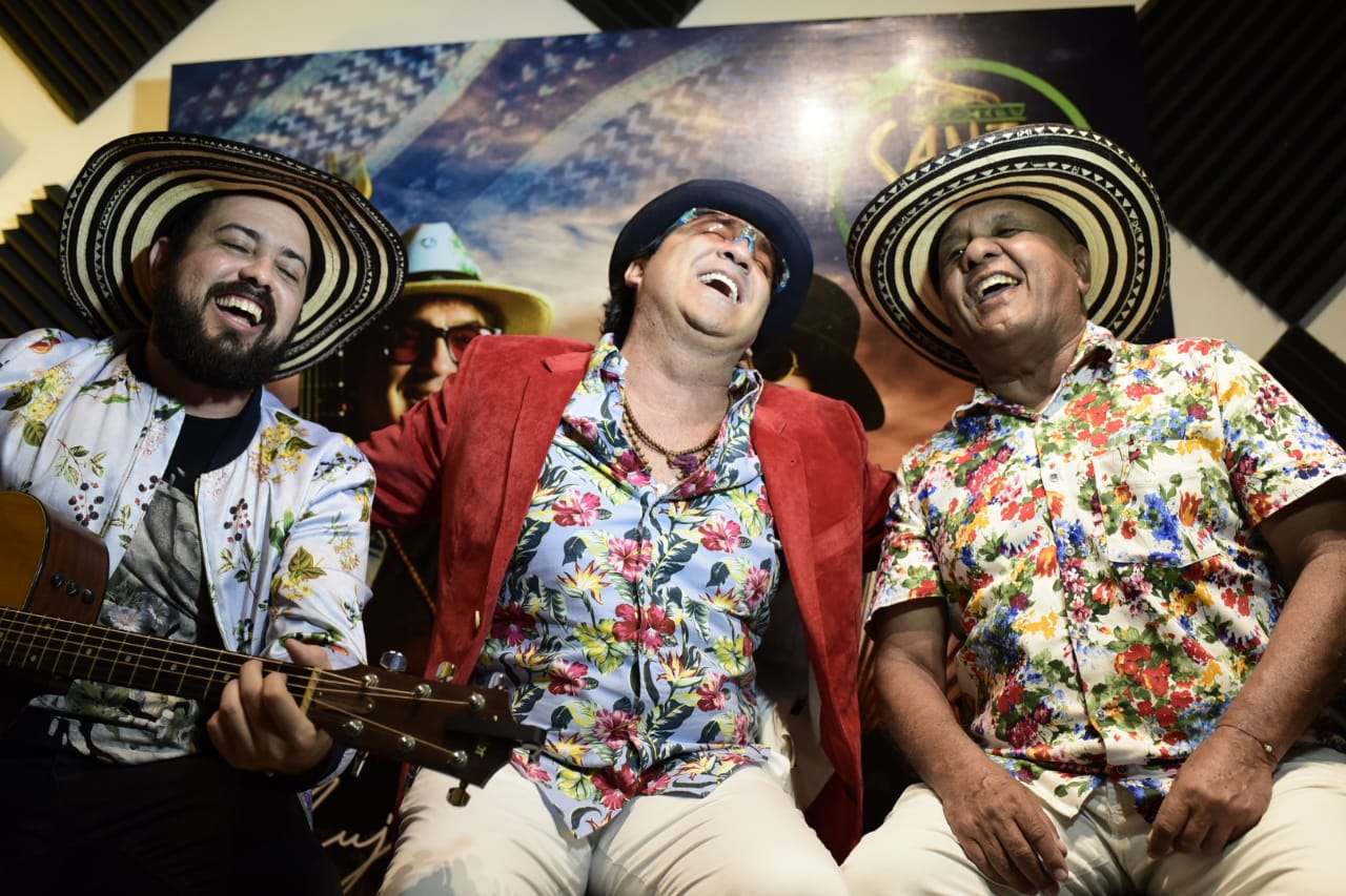 Integrantes del Grupo Santa Sabana Miche Molina, Juan Kamel Janna y Julio Molina Acero.