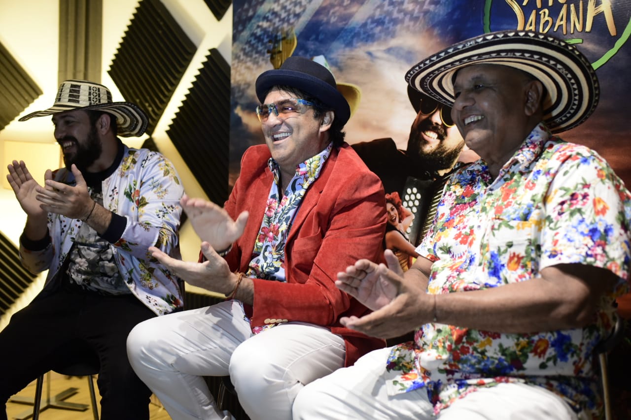 Integrantes del Grupo Santa Sabana Miche Molina, Juan Kamel Janna y Julio Molina Acero.