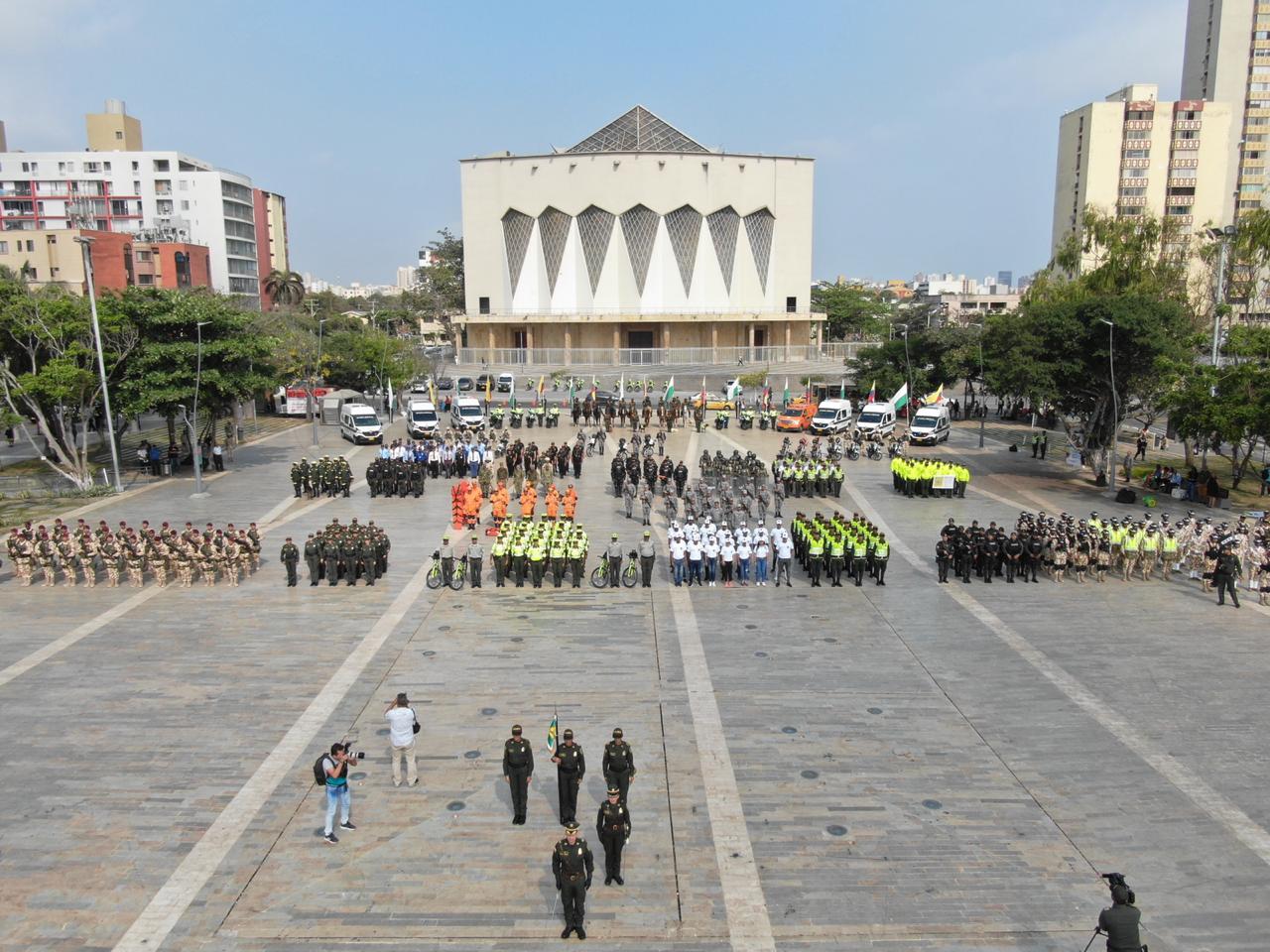 Panorámica de Barranquilla por la Plaza de la Paz.