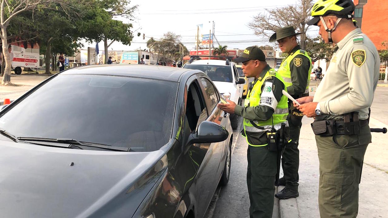 Operativos de la Policía en Barranquilla.