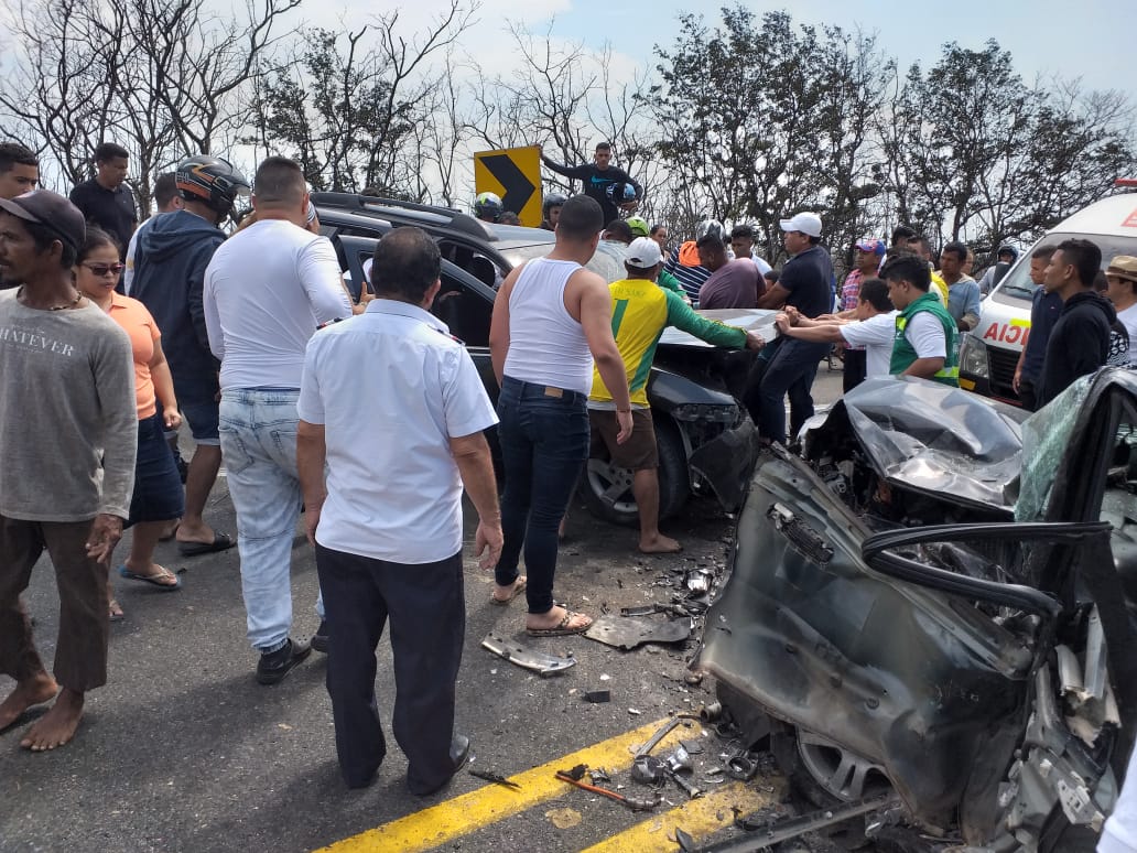 Accidente en la Troncal del Caribe.