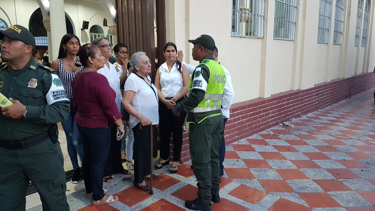 Policías de Infancia y Adolescencia en la Iglesia San Clemente.