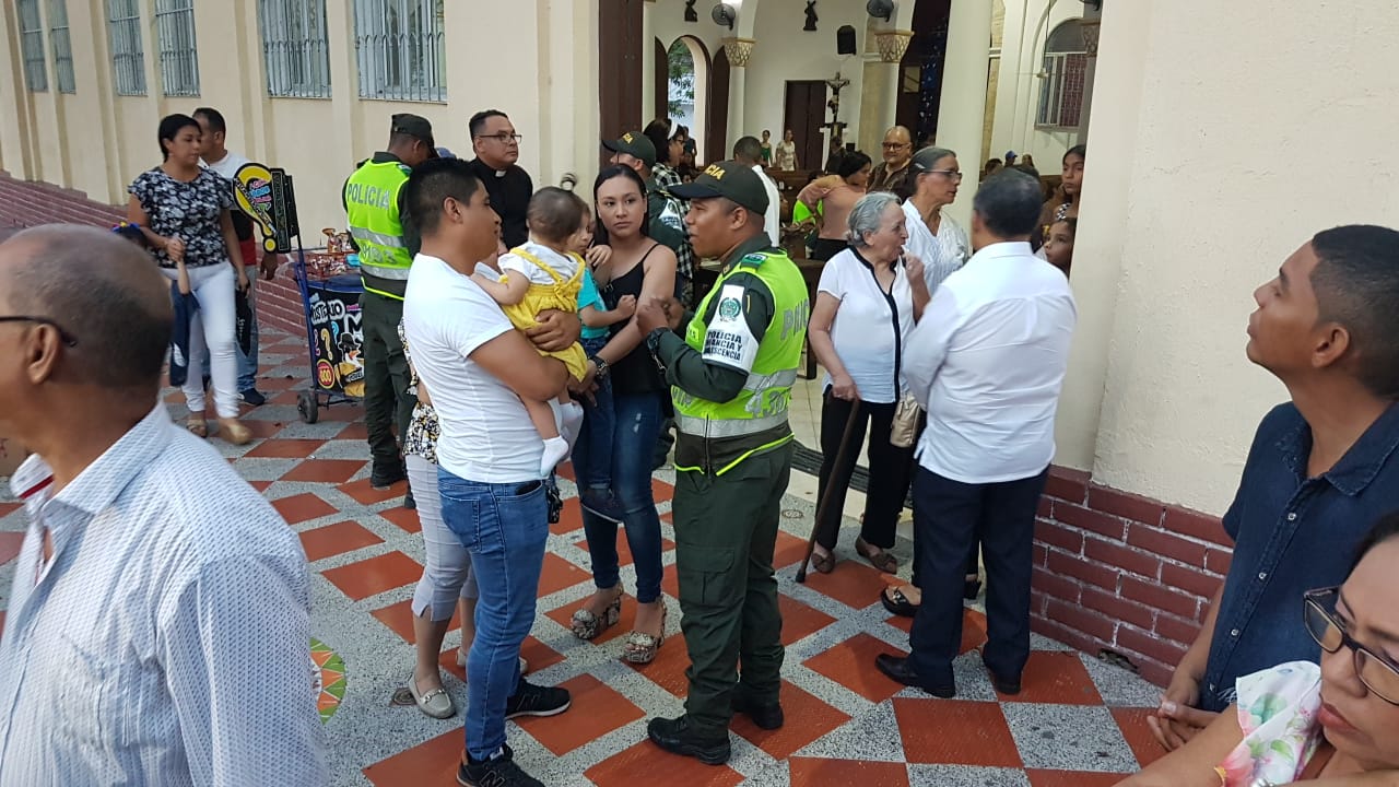 Policías de Infancia y Adolescencia en la Iglesia San Clemente.