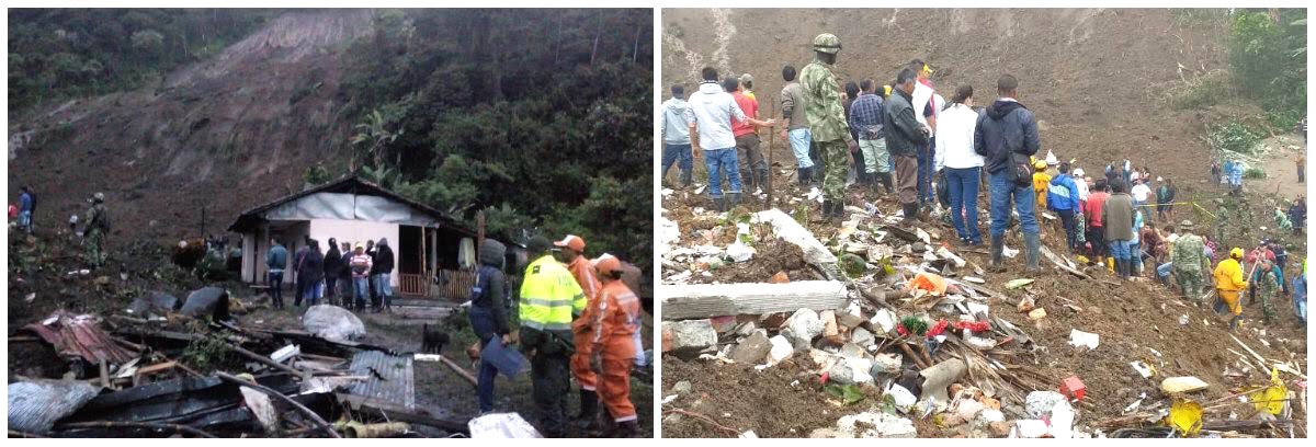 Tierra arrasada, fue lo que quedó en la zona de la tragedia.